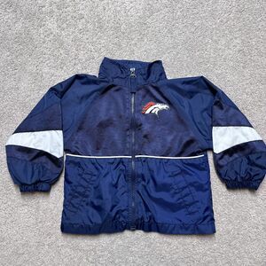 Denver Broncos Hooded Windbreaker Jacket Toddler Size 24 Months Zip Up Football